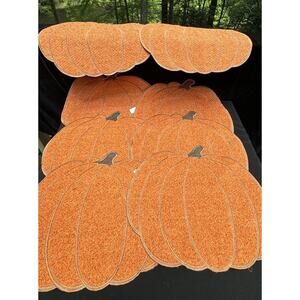 8 Thanksgiving Haymarket Square Pumpkin Gourds Placemats Chargers Mint!